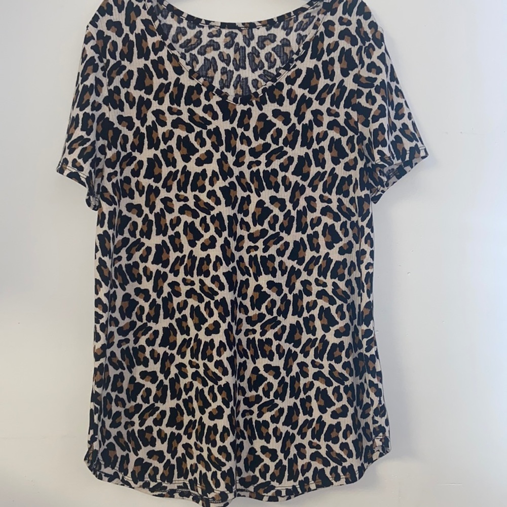 Cheetah Print Stretchy Top
